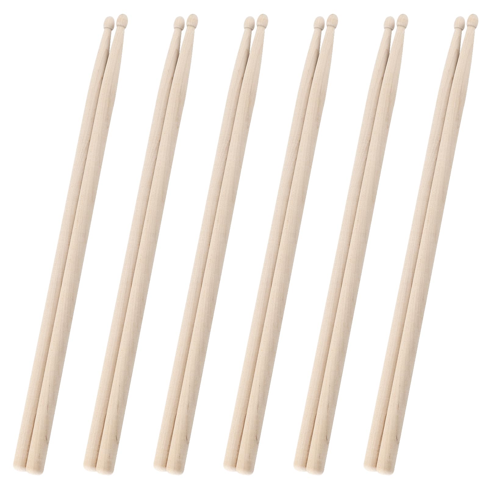 CHUIFAI 6 Pairs of Drumsticks 5A, Classic Maple Wood Drumsticks, 5A Drum Sticks Wood Tip Drumsticks for Beginners, Rock Band Musical Instrument Percussion Accessories