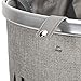 HOMEST Laundry Hamper Organizers Basket Collapsible Dirty Clothes Sorter Aluminium Frame with Handle for College Dorm Bedroom Bathroom