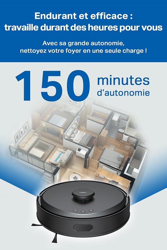 Aspirateur Robot Laveur 5300 Pa, Navigation LiDAR, RV30 Max