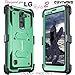 COVRWARE Aegis Series case for LG Stylo 2 (2016) / Stylo 2 Plus/Stylo 2 V with Built-in Screen Protector Heavy Duty Full-Body Rugged Holster Armor Cover Belt Swivel Clip Kickstand, Teal