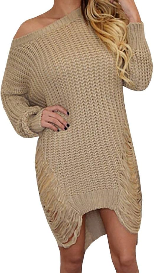 Maglione Donna Girocollo A Maglia - Pullover Casual Autunnale In Pile Polyestere Morbido - Foto 8