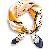 PoeticEHome 100% Mulberry Silk Neck Scarf 21"x21" Small Square Scarfs for Women Gift Packed