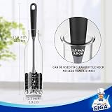 MR.SIGA Long Handle Bottle Brush 2 Pack - 12.8 Inch Reach Non-Scratch Nylon view 7