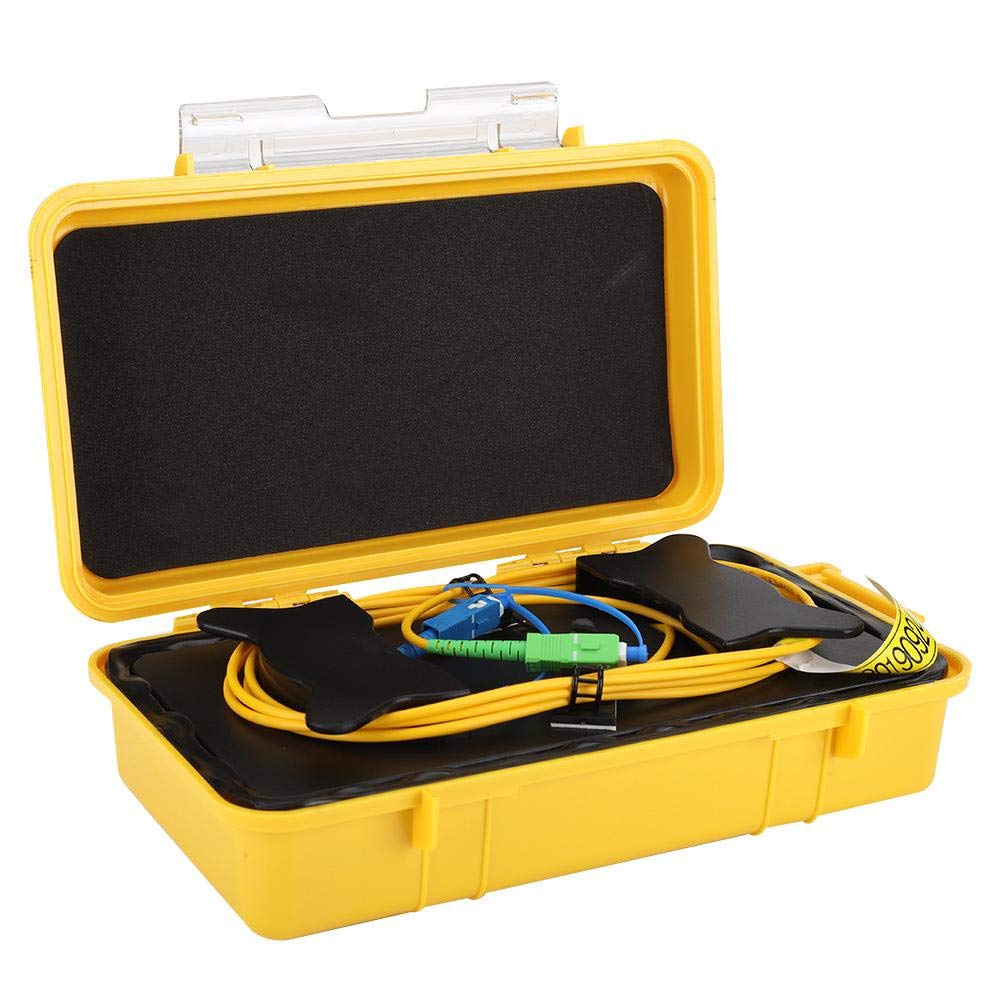 TTAMG 1km SC/UPC-SC Fiber Optic Test Extension Cable Box, Waterproof Single Mode OTDR Test Blind Area Fiber Patch Cable, Loss about 0.5dbm/km