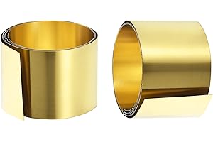 DTGN 1000x50x0.1mm(LxWxT) Brass Sheets - 2Pack - Good for Making Machinery Parts - Metal Brass Plates