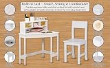 FEFE White Study Table and Chair Set for Kids Corner Desk 27x27 38H view 3