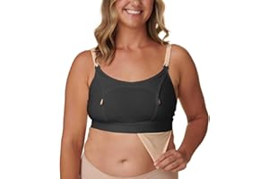 BRAVADO DESIGNS Basics by Bravado Hands Free Pumping Bra, Comfortable, Clip and Go Pumping, Nursing Bra Accessory, XS-XXL