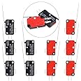 Swpeet 10Pcs V-153-1C25 Micro Limit Switch Long Hinge Roller Momentary Cherry Push Button SPDT Snap Action Perfect for Arduino, Appliance and Electronic Equipment