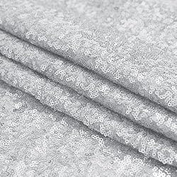 Sugargirl Silver Sequin Backdrop Curtain 4 Panels