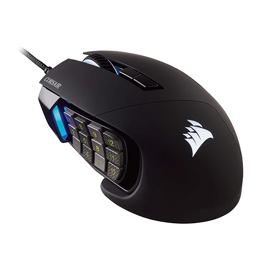Corsair SCIMITAR PRO RGB Optisch Gaming Maus (RGB-LED-Hintergrundbeleuchtung, 16000 DPI) schwarz