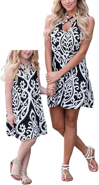 black and white sundress