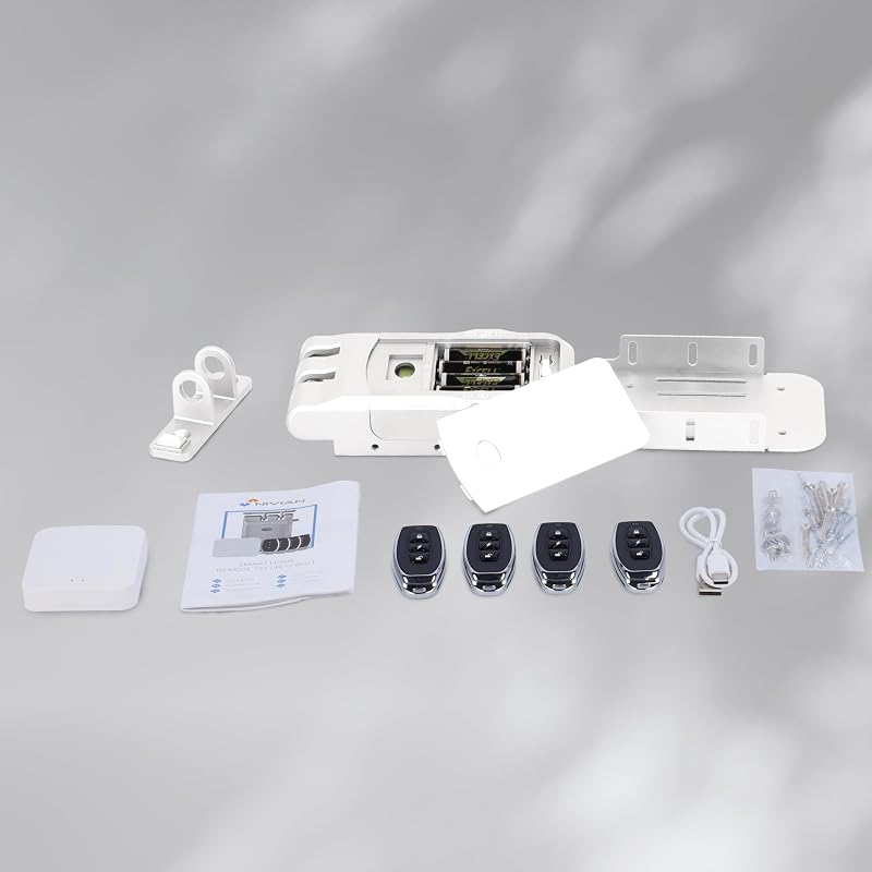 Verrou invisible électronique sans fil - Serrure anti-andalisme avec télécommandes, double moteur, ouverture et fermeture depuis l'intérieur et l'extérieur — photo 8 sur 8