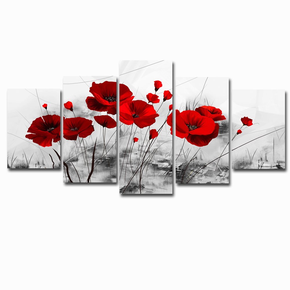 Best wall pictures for living room clearance red