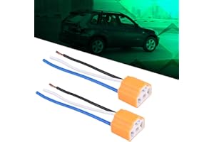 Qqmora Female Ceramic Headlight Connector Plug High Heat Resistant for H4 Compatible Perfect for ExtensionReplacement 2Pcs Or
