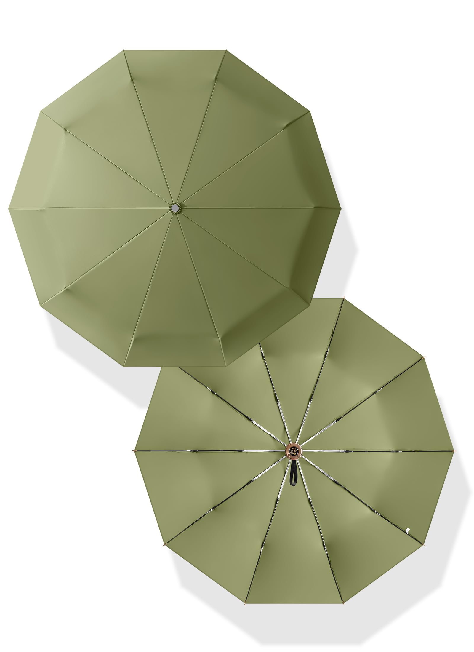 Rain Cats Large Umbrella 45 Inch diameter Umbrellas for rain Strong10 Ribs Fiberglass Windproof big Compact Automatic portable Folding Travel/Thick Fabric/Wood handle