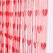 Valentines Day Window Curtains - 41x72 Inch Romantic Hearts Shaped Lace Curtains Window/Bathroom Curtains Decorations