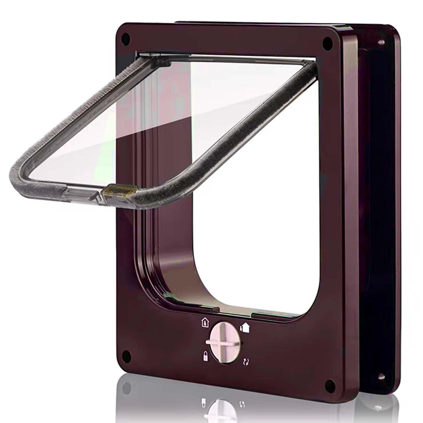 Moaobooh Cat flap, 4-way twist lock pet door for small dogs and cats