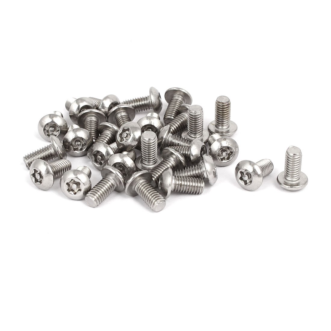 Sourcingmap M5x10mm 304 Stainless Steel Button Head Torx Security Tamper Proof Screws 30pcs