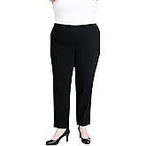 Briggs New York Womens Plus Size Super Stretch Millennium Slimming Pull-on Ankle Pant