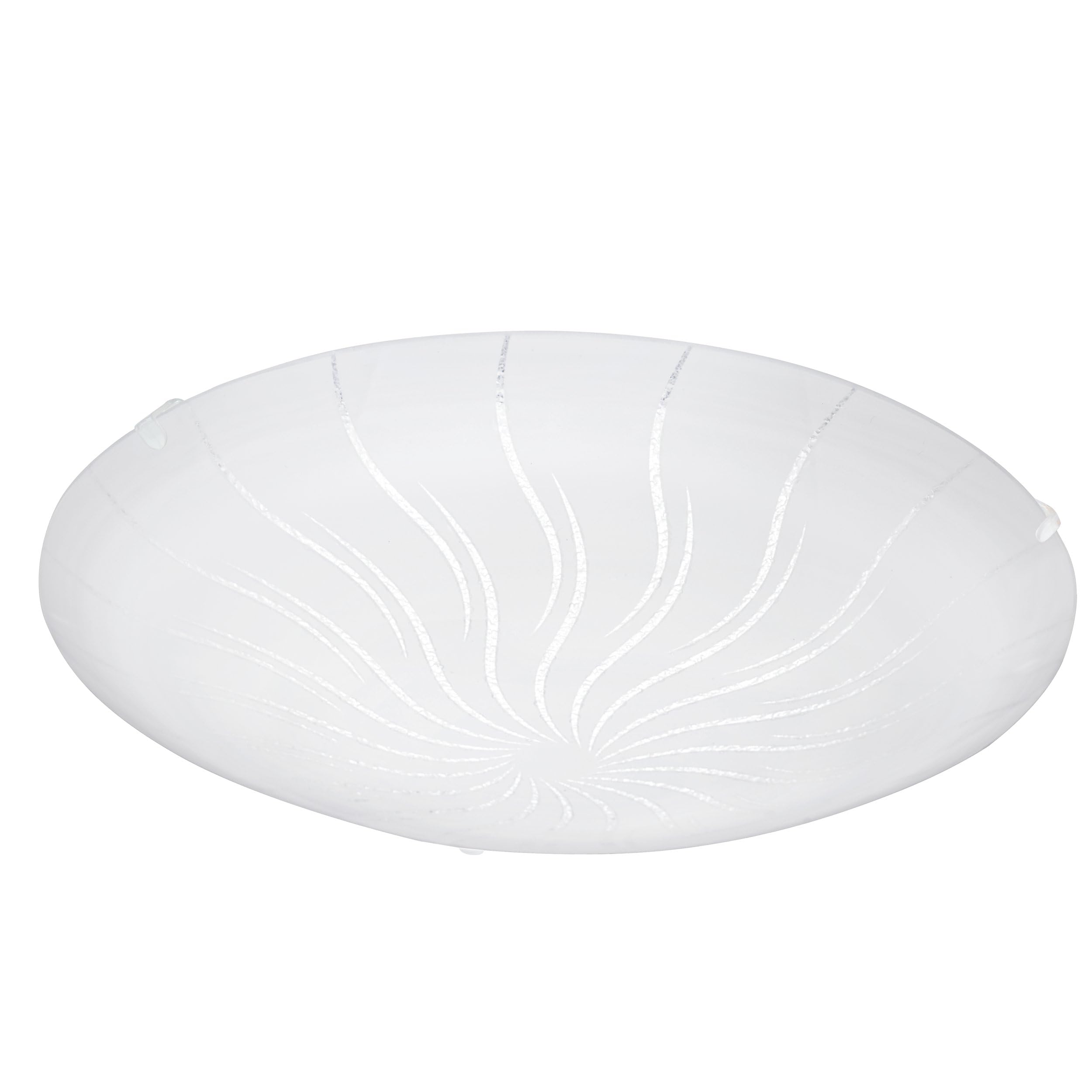EGLO Margitta 1 LED Ceiling Light, 1 Bulb Classic Living Room Lamp Made of Metal in White, Clear Glass with Granille Crystals, Bedroom Lamp, LED Hallway Lamp, Warm White, Diameter 39.5 cm