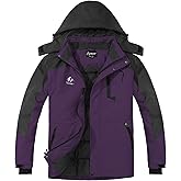 Spmor Women's Waterproof Ski Jacket Hooded Snowboard Coat Warm Winter Snow Jackets