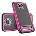 Tekcoo Moto Z2 Play Case, Tekcoo Motorola Z2 Play Droid Case for Girls, [Tmajor] Shock Absorbing [Rose] Rubber Silicone & Plastic Scratch Resistant Defender Bumper Hard Cases for Moto Z Play 2017