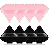 8Pcs of Triangular Powder Puff Makeup Sponges, Made of Super-soft Velvet, Designed for Contouring, Eye, and Corner, Beauty Bl