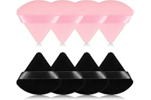 8Pcs of Triangular Powder Puff Makeup Sponges, Made of Super-soft Velvet, Designed for Contouring, Eye, and Corner, Beauty Bl
