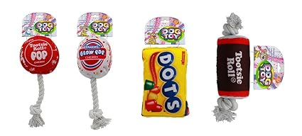 tootsie roll dog toy