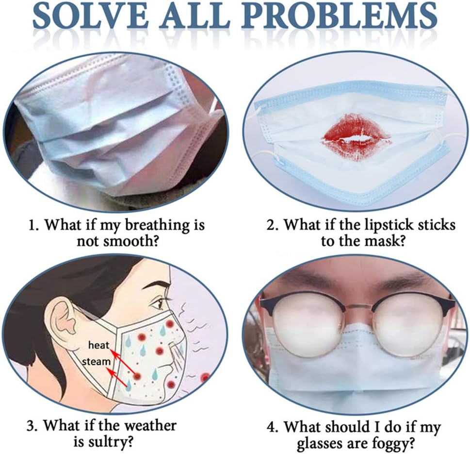 Lipstick Protection Bracket Internal Protection Bracket Tailored for The Nose and Mouth can Increase Breathing Space and can be reused (6): Health & Personal Care