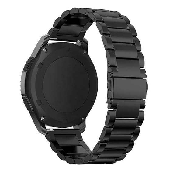 Willingood Gear S3 Ersatz Armband, solides Edelstahl Gliederarmband für Gear S3 Classic & Gear S3 Frontier, mit Faltschliesse