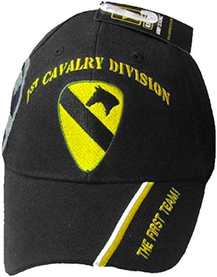 Sport Cap1st Cavalry Division Black Embroidered Baseball Cap USA First Team Vet Armyseal Hat