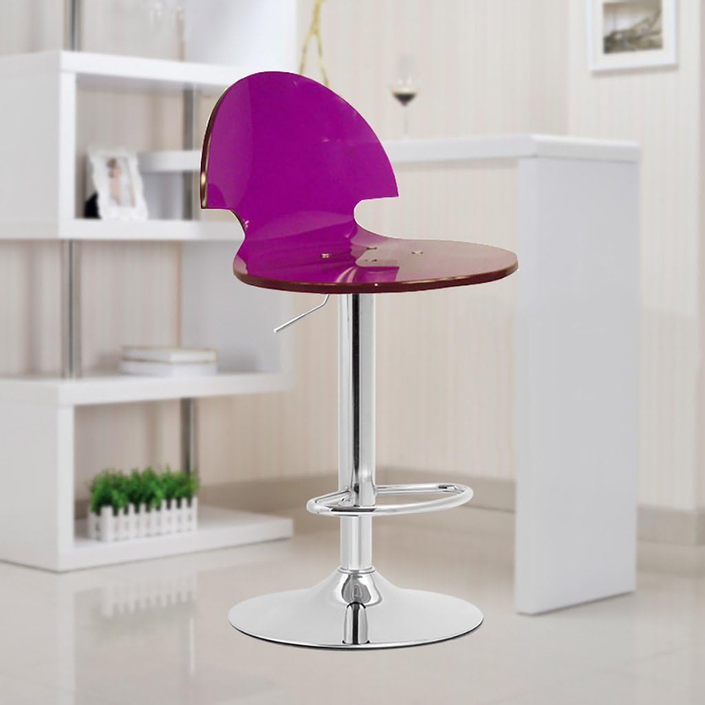 XIAOLVSHANGHANG HHCS Acrylic Bar Chair Lift Bar Stool Fashion Simple Home Leisure Swivel High Stool Stool (Color : F)