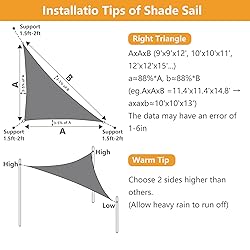 Colegence 12'x12'x17' Right Triangle Sun Shade