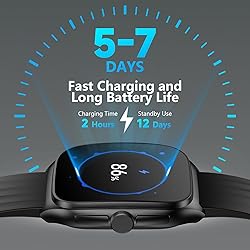 SOUYIE Smart Watch with SOS, 1.85" AMOLED Display