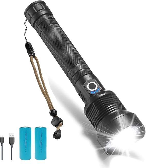 Linterna táctica recargable superbrillante 9000 lúmenes Xhp70 potente Linterna táctica recargable superbrillante 9000 lúmenes Xhp70 potente