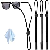 HEBEILF 3 Pcs Glasses Strap-Adjustable Eyeglass Holders for Men, Women, and Kids - Neck Eyewear Retainer, Sports Sunglasses Strap, Lanyard