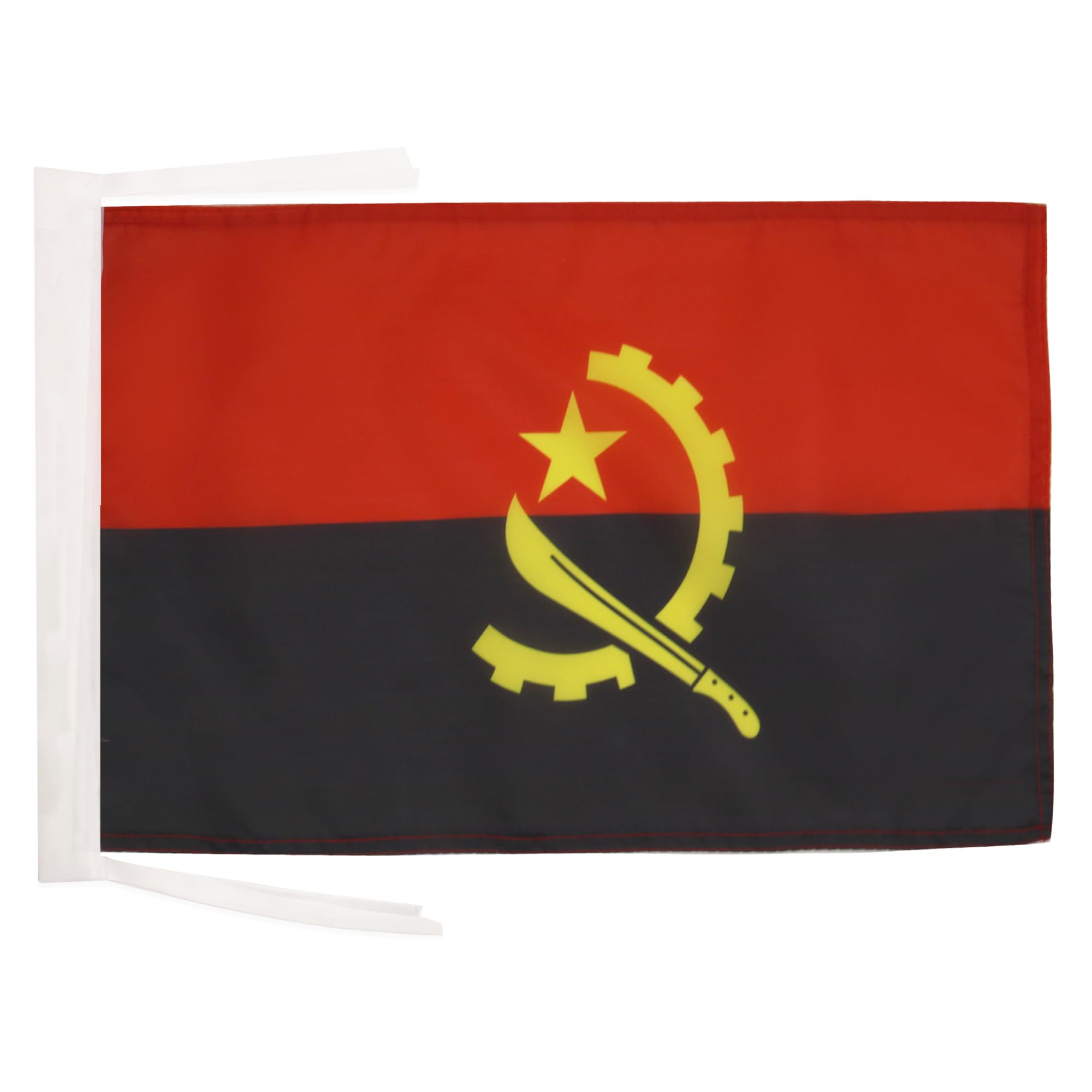 AZ FLAG - Angola Flag - 18'' x 12'' - 100% Polyester Angolan Small Banner with Two Cords - Fade Resistant - Vivid Colors - 18x12 in - 45x30 Cm โ image 1
