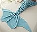 LAGHCAT Mermaid Tail Blanket Knit Crochet Mermaid Blanket for Adult,Goldfish Tail Sleeping Blanket (71