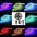 SurLight LED Strip Light Waterproof 16.4ft/5M 300LEDs RGB SMD5050 Flexible Color Changing Light Strip Kit with 44 Key IR Remote Control & 12V 5A Power Supply for Home Kitchen Indoor Outdoor Use