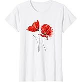 Poppies red Poppy Flower Nature T-Shirt