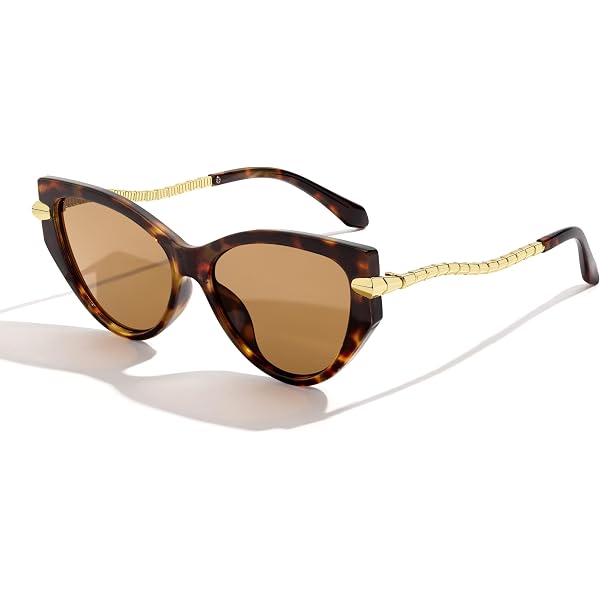 Retro Cat Eye Sunglasses with Gold Metal Temples, UV400 Protection s-l400.jpg main image 2