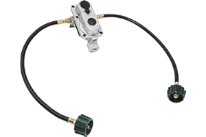 Flame King KT18ACR-2 2-Stage Auto Changeover LP Propane Gas Regulator with Two 18-inch Pigtails for RVs, Vans, Trailers