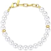 GAVU Men's Shell Pearl Bracelet, Pear Bracelet for Men