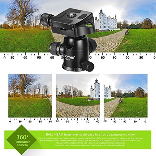 ZOMEI F678 Aluminum Tripod,Professional Stable Portable Lightweight Travel Compact Tripod Monopod with Ball Head Heavy Duty for Nikon Canon Sony All DSLR and Digital Camera