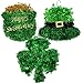 Gift Boutique Set of 3 Happy St Patrick’s Day Green Tinsel Shamrock Pot of Gold and Leprechaun Hat Irish Decorations Hanging Wall Decor Party Accessories