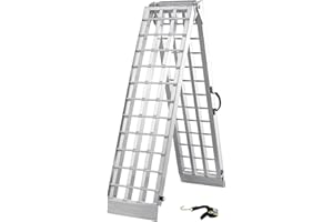 gardhom 1500 LBS Motorcycle Ramps for Pickup Trucks – Heavy Duty Aluminum Portable Loading Ramps – Ideal for Trailers, Atvs, Lawn Mowers 1 Piece