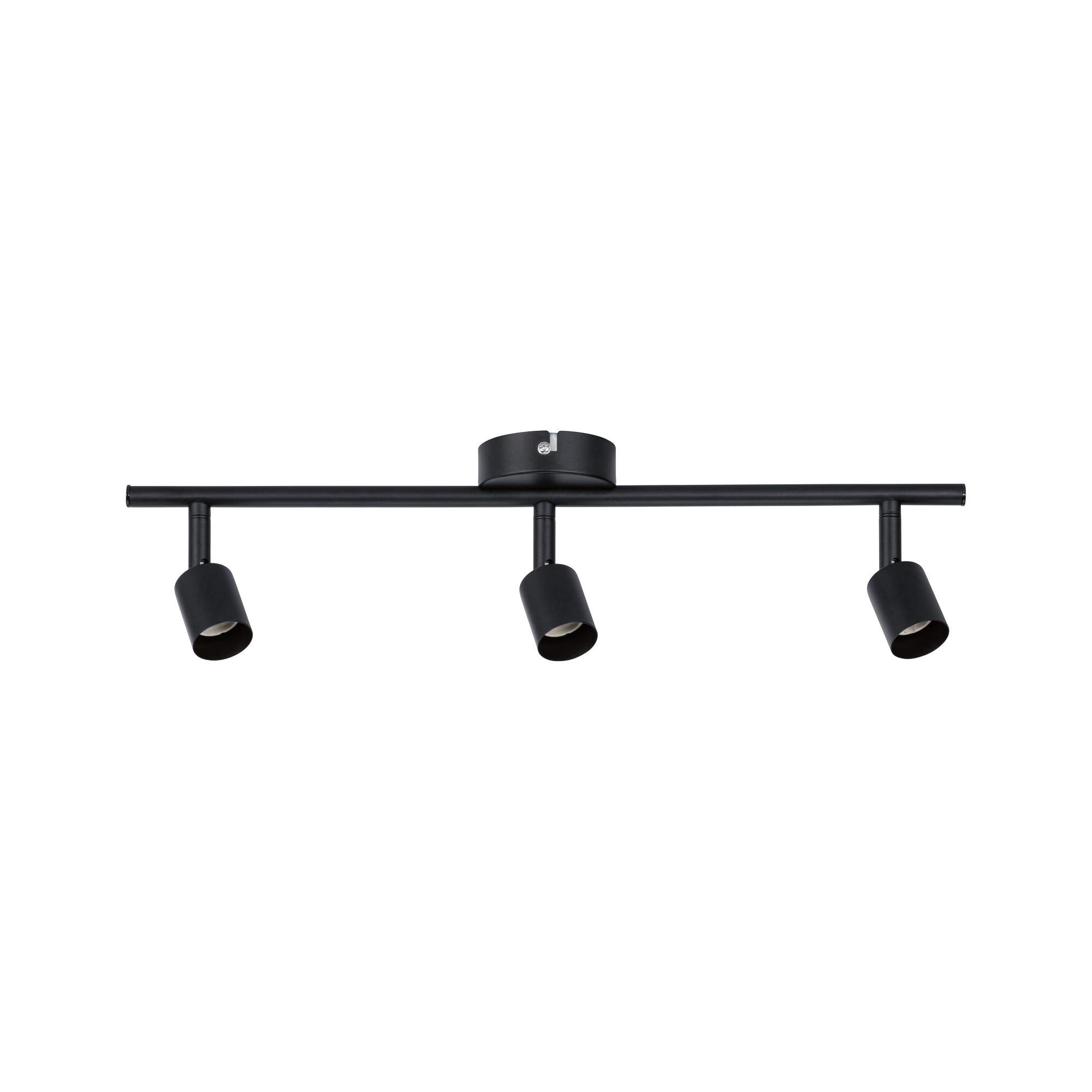 Paulmann Carolina 66757 Spotlight 3-Bulb Max. 3 x 10 Watt Ceiling Light Matt Black Metal GU10 Ceiling Spotlight Without Bulb
