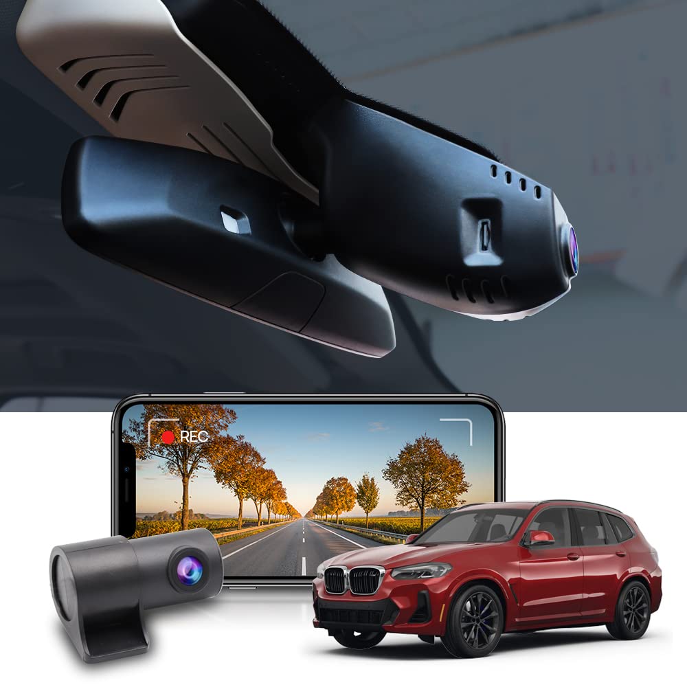 Fitcamx Front 4K+Rear 1080P Dash Cam Adapts for BMW X3 X3 2018-2024 M ...