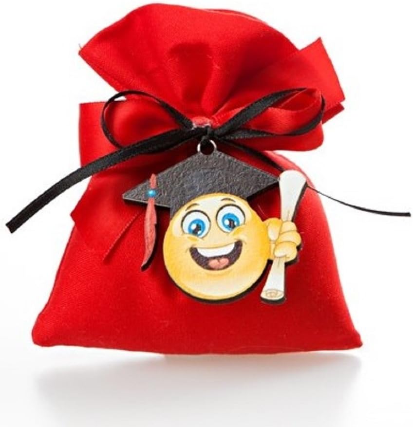 BOMBONIERA con CALAMITA EMOTICONS LAUREA sacchetto segnaposto con